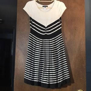 Nanette Lepore Black and White Stripped Dress